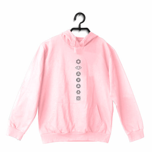 Quirkipedia 7 Chakras Minimal YOGA Fitness, Positivity, Mindfulness Hooded SweatShirts